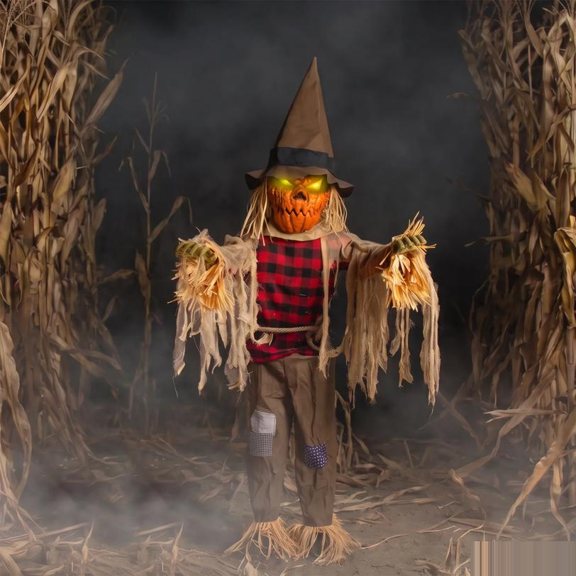Twitching Scarecrow Animated Prop 36"