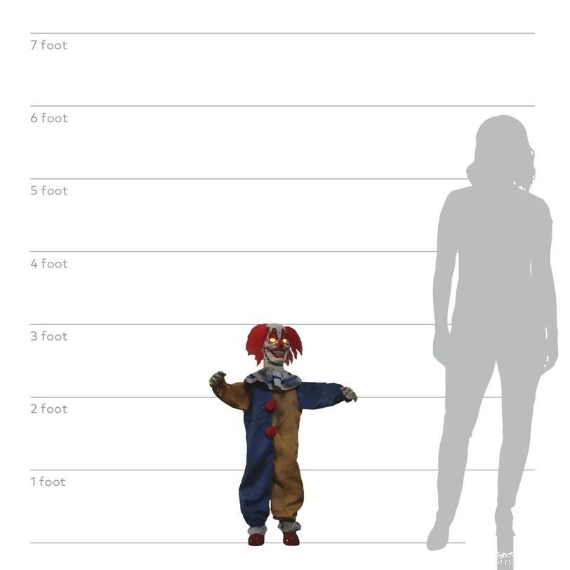 Little Top Clown Animated Prop 36"