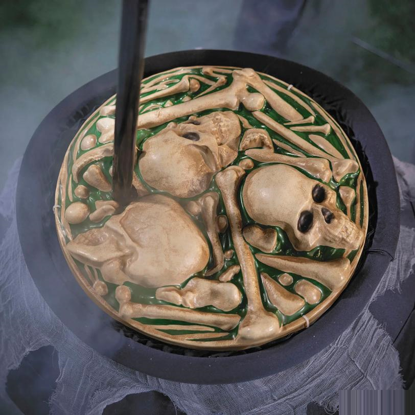 6 Ft. 7" Skeleton Stirring Cauldron Halloween Decoration