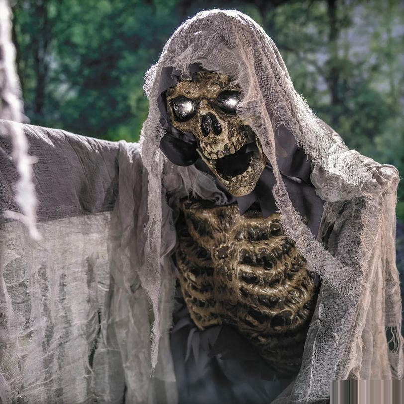 6 Ft. 7" Skeleton Stirring Cauldron Halloween Decoration