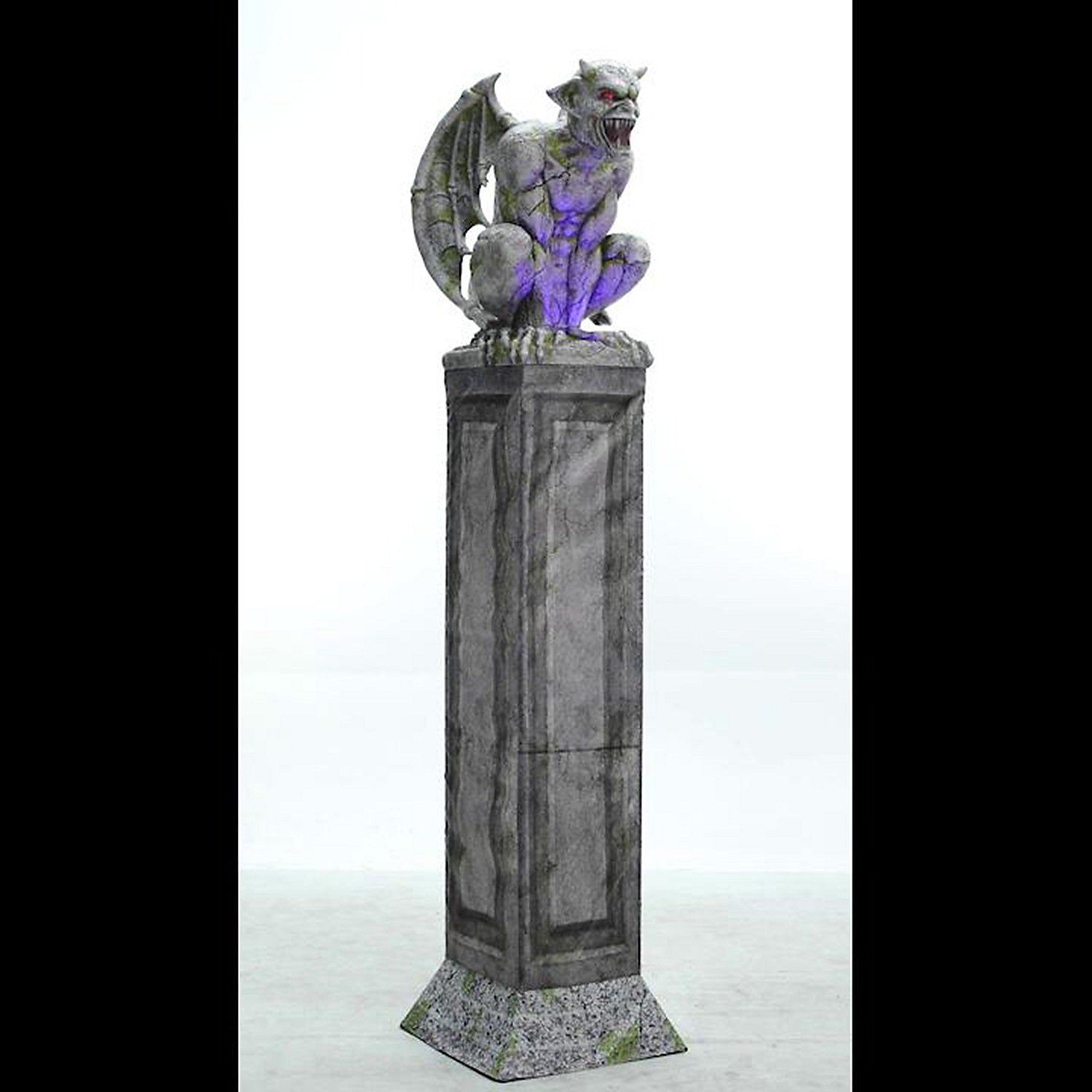 Oversized Gargoyle Pillar Animated Halloween Prop 96"
