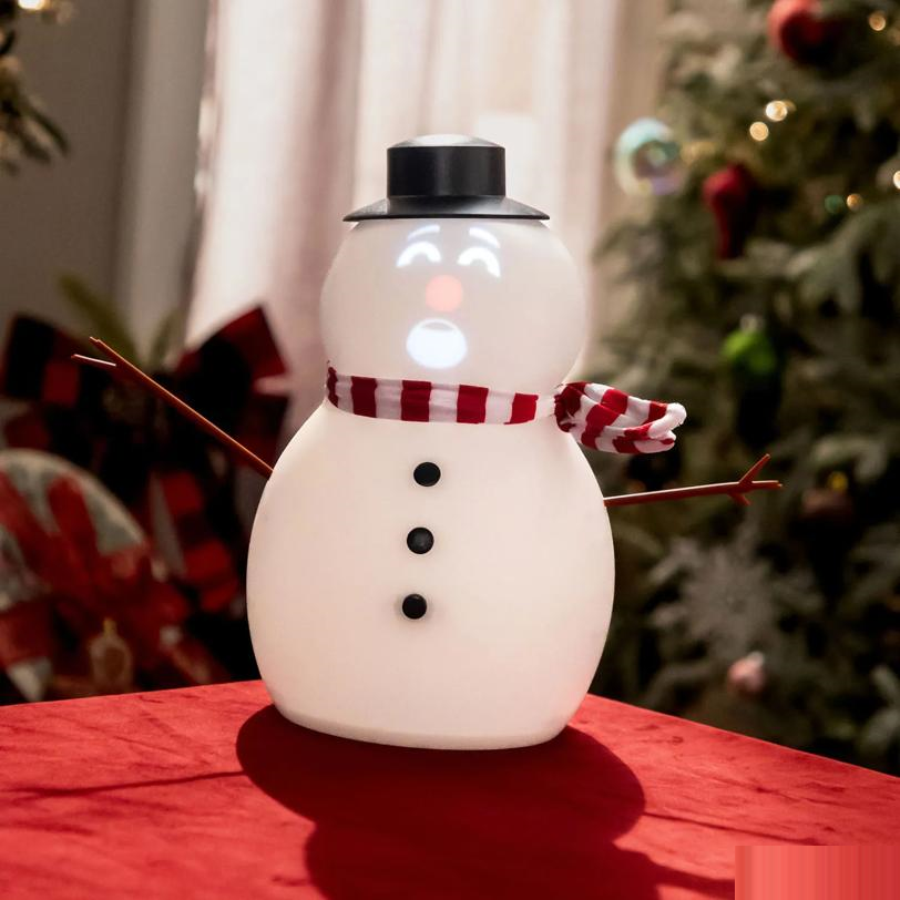ANIMAT3D Frostbyte the Snowman 3D Animated Light-Up with Sound Tabletop Christmas Decoration