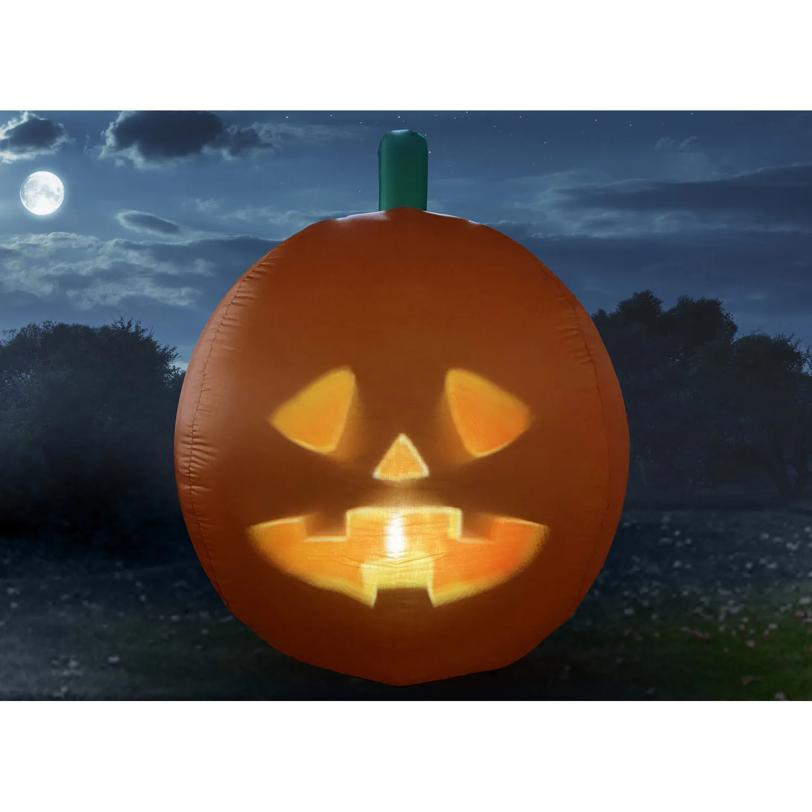 ANIMAT3D Inflatable Jabberin' Jack Animated Light-Up Jack-O'-Lantern Outdoor Halloween Decoration