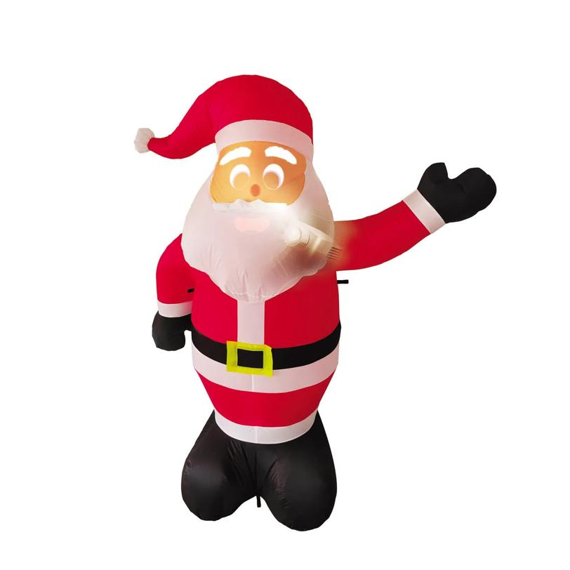 ANIMAT3D Inflatable Santek Claus Animated Light-Up Santa Outdoor Christmas Decoration