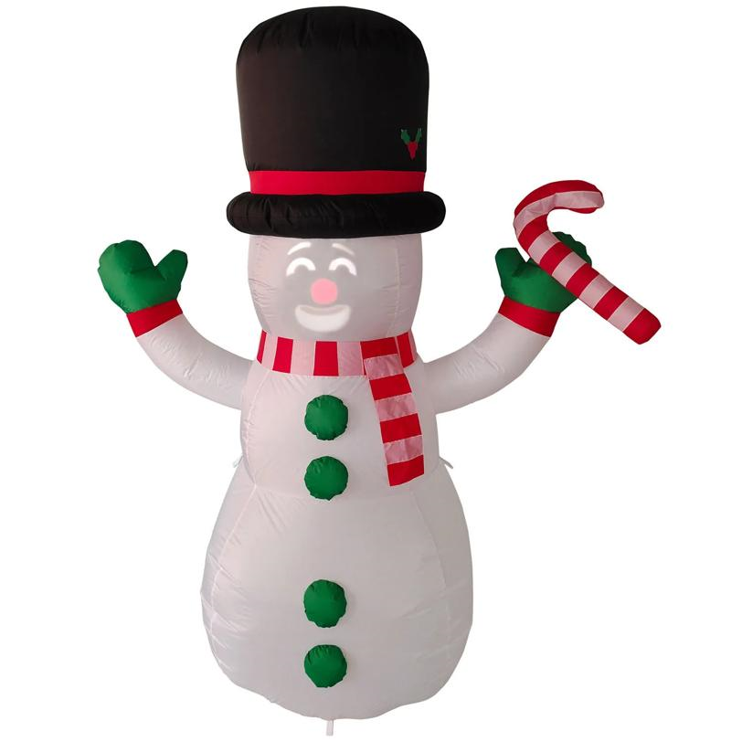 ANIMAT3D Inflatable Frostbyte the Snowman Animated Light-up with Sound Outdoor Christmas Decoration