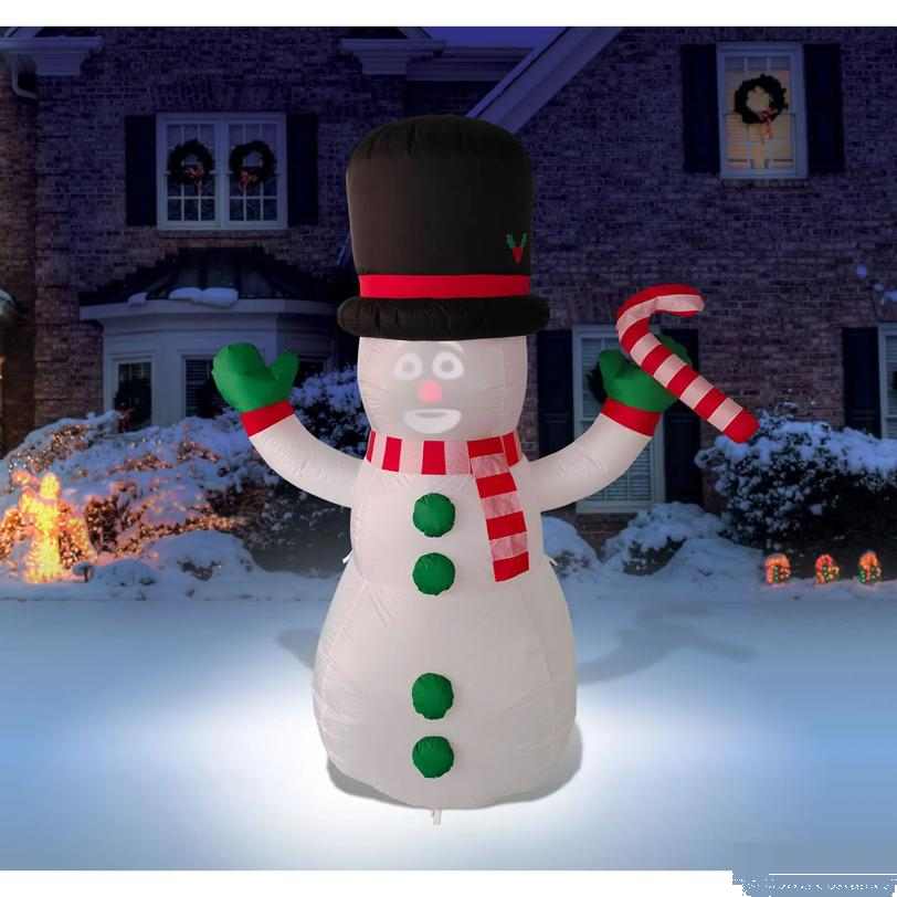 ANIMAT3D Inflatable Frostbyte the Snowman Animated Light-up with Sound Outdoor Christmas Decoration