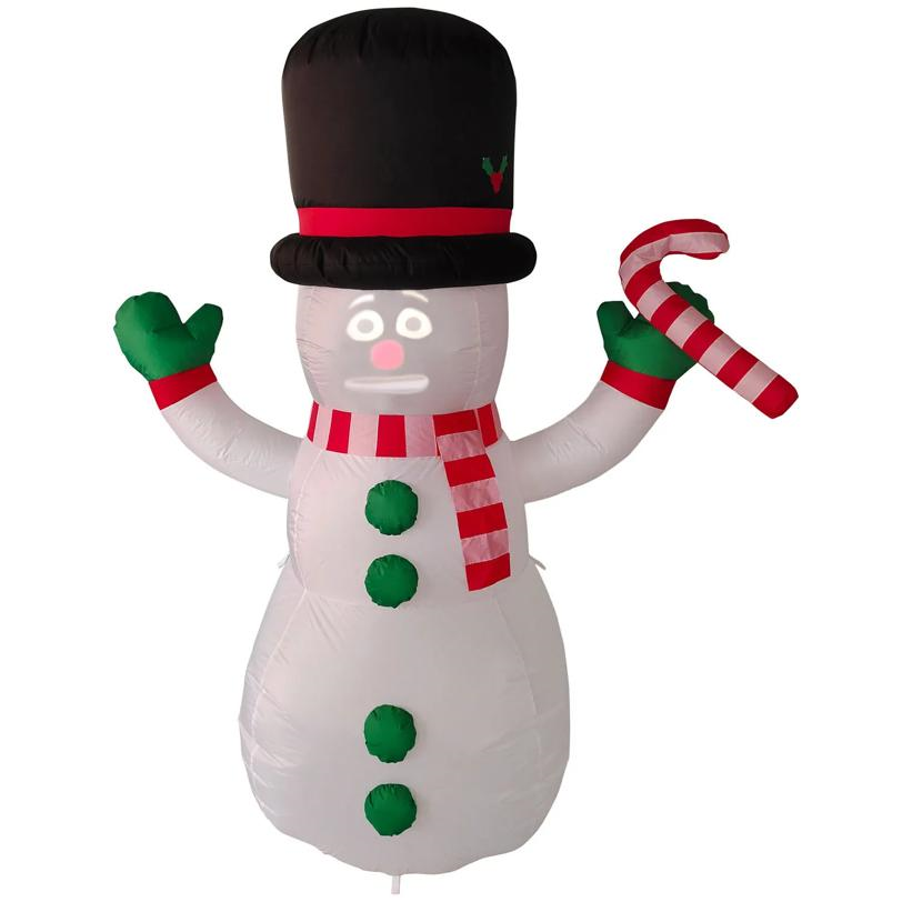 ANIMAT3D Inflatable Frostbyte the Snowman Animated Light-up with Sound Outdoor Christmas Decoration