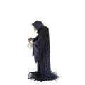 6 Ft. 9" Animated Light-Up Rising Skeleton Reaper in Hooded Cloak Halloween Decoration
