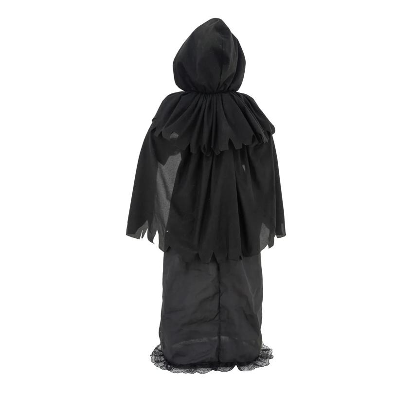5 Ft. Animated Light-Up LED Standing Doll with Moving Head & Eyes Halloween Decoration