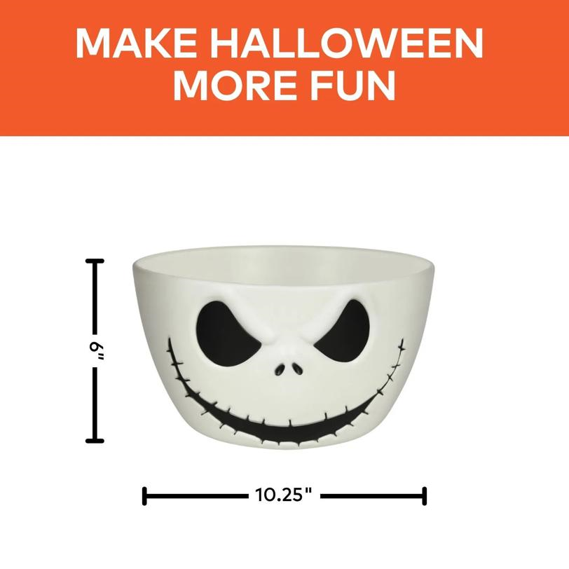 10 1/2" Disney The Nightmare Before Christmas Jack Skellington Candy Bowl