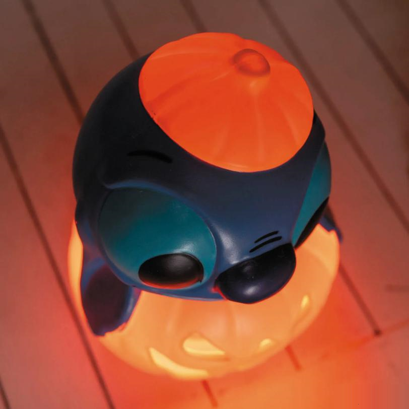 12" Light-Up Lilo & Stitch Stitch Pumpkin Stack Halloween Tabletop Decoration