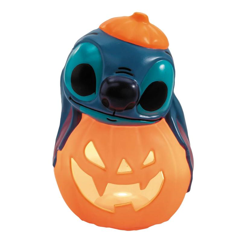 12" Light-Up Lilo & Stitch Stitch Pumpkin Stack Halloween Tabletop Decoration