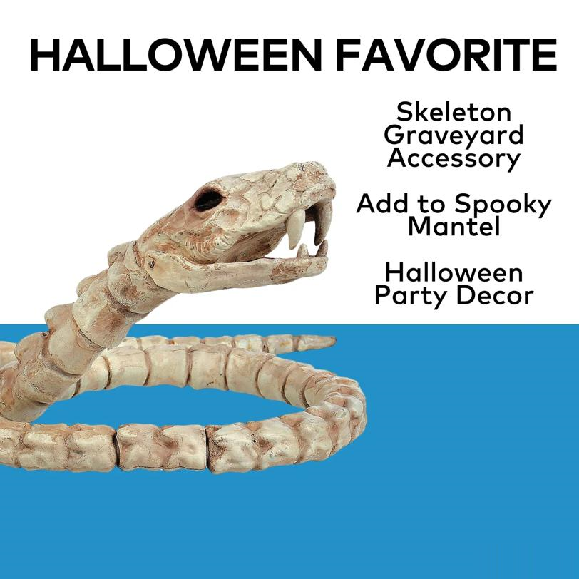 Slithering Snake Plastic Skeleton Halloween Decoration 12 1/4"
