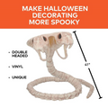 5 1/2" Two-Headed Cobra Snake Skeleton Halloween Decoration