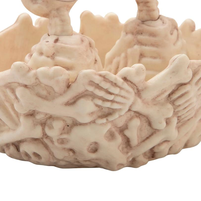 5 1/2" Bone Bird Nest with Baby Bird Skeletons Halloween Decoration