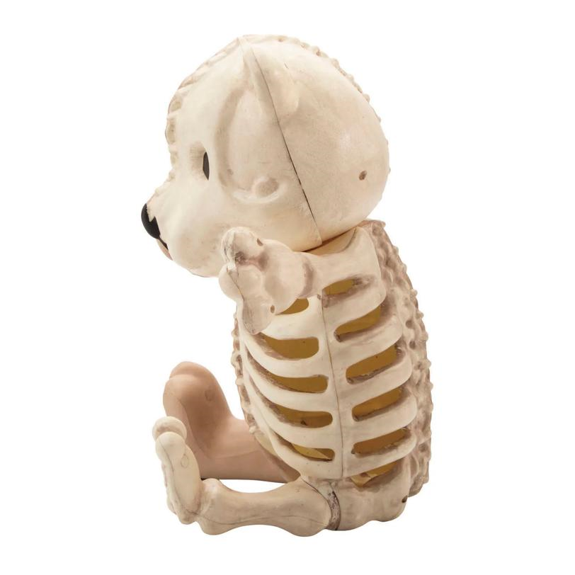 14 1/4" Half Bones Teddy Skeleton Halloween Decoration