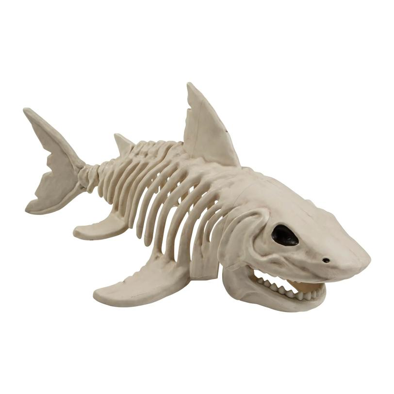 12" Plastic Shark Skeleton Halloween Tabletop Decoration
