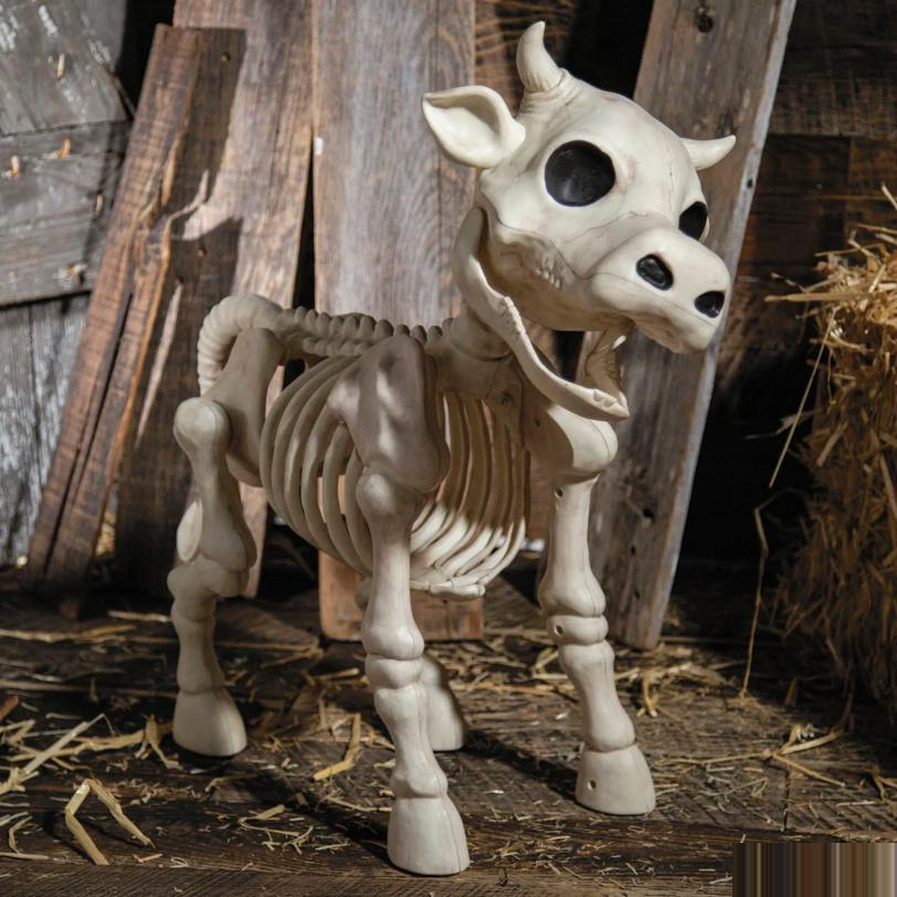 23" Standing Cow Skeleton Halloween Decoration