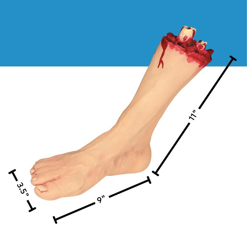 Severed Plastic Foot Halloween Tabletop Decoration 11"