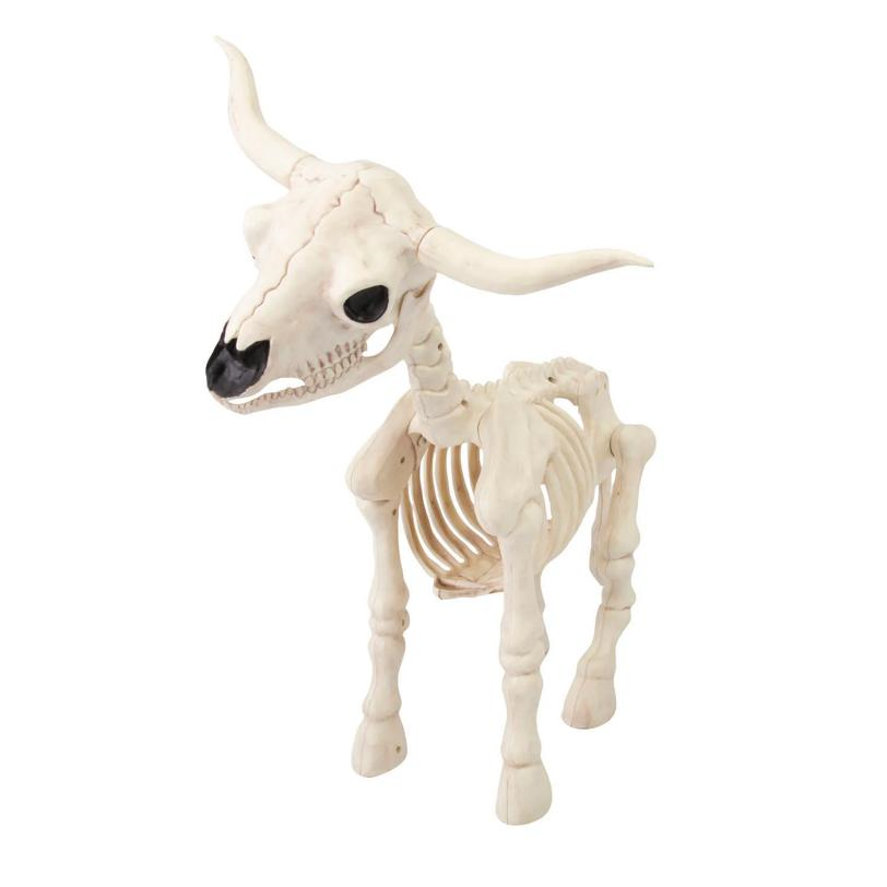 21 1/4" Standing Steer Skeleton Halloween Decoration