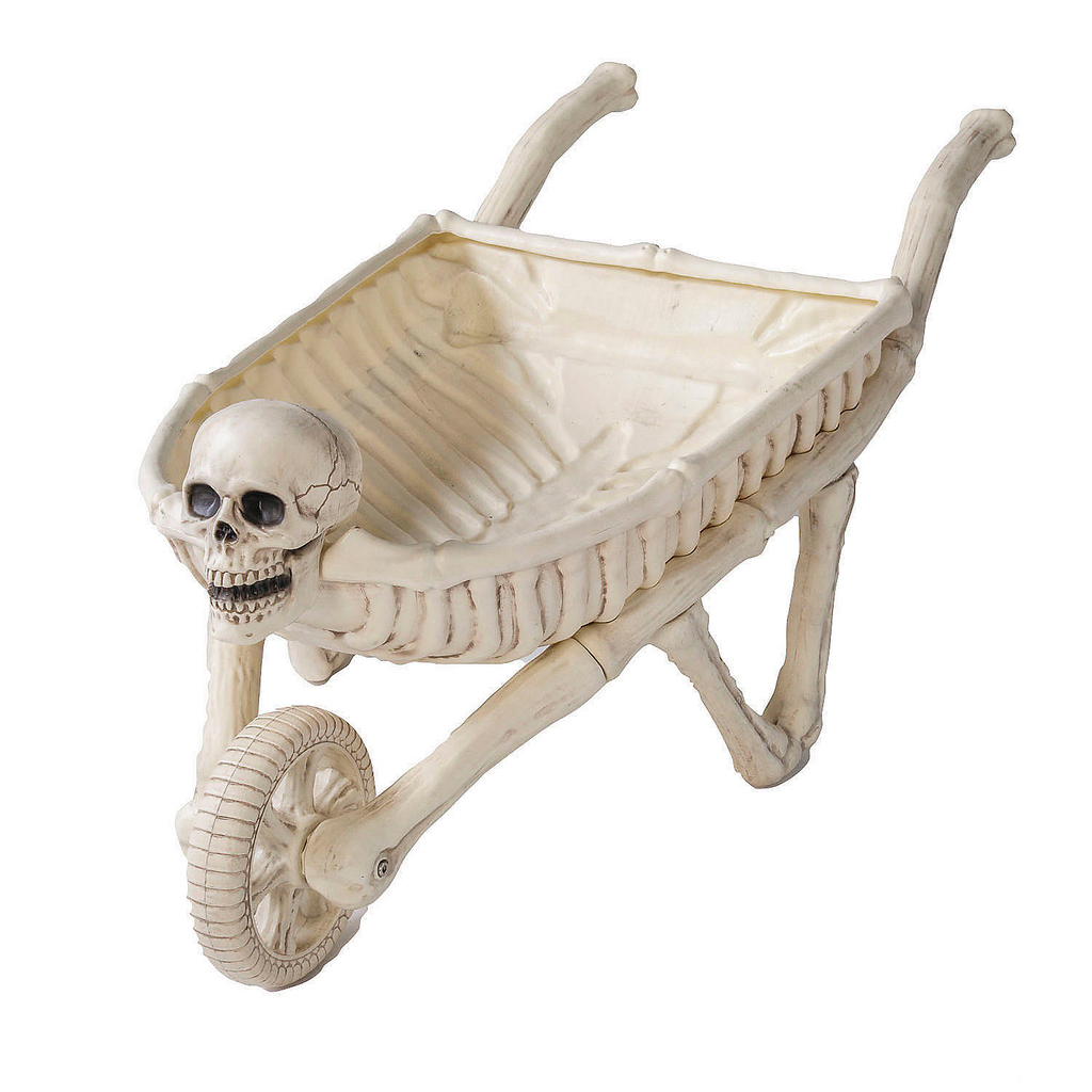 48 3/4" Skeleton Wheelbarrow Halloween Decoration