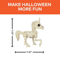 11 1/4" Posing Unicorn Skeleton Halloween Decoration