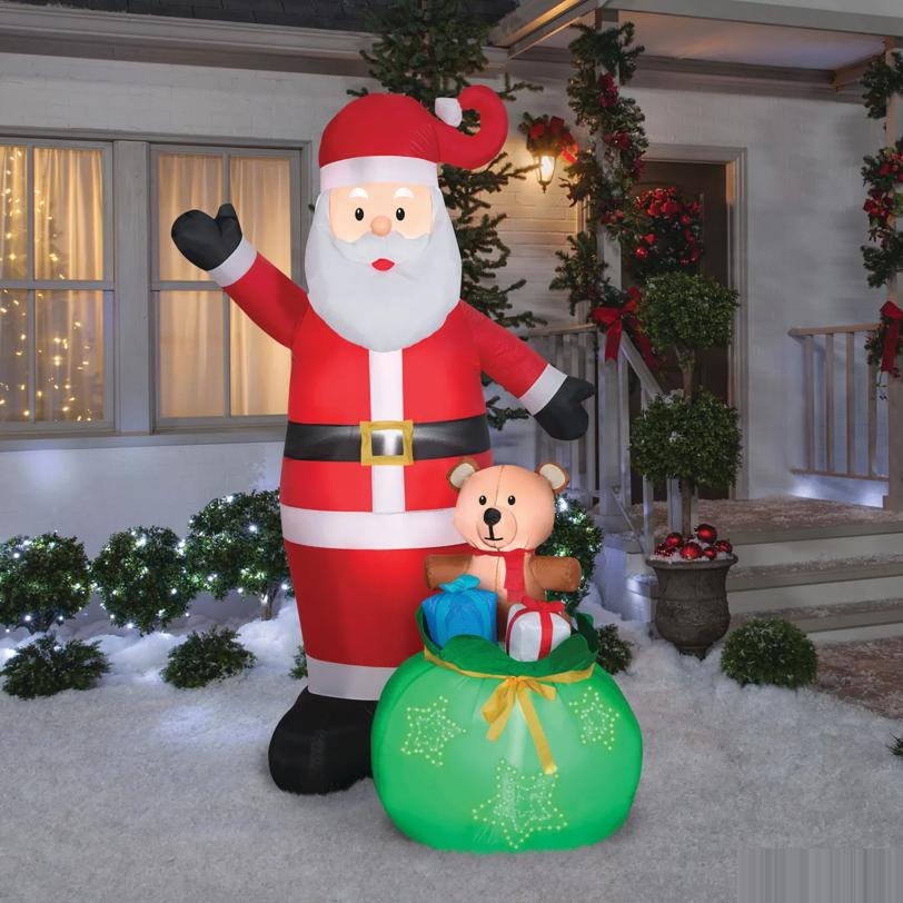 84” Santa Airblown Inflatable Lightshow Outdoor Yard Decoration
