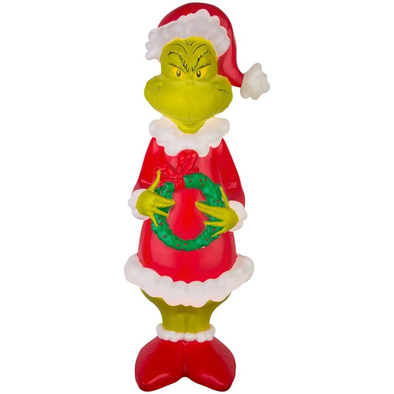 24" Light-Up Dr. Seuss The Grinch in Santa Suit