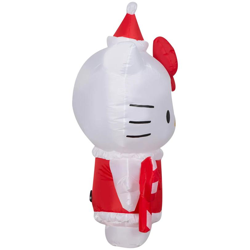 42" Airblown Blowup Inflatable Hello Kitty in Holiday Dress with Built-In Lights Christmas Outdoor Yard Decoration