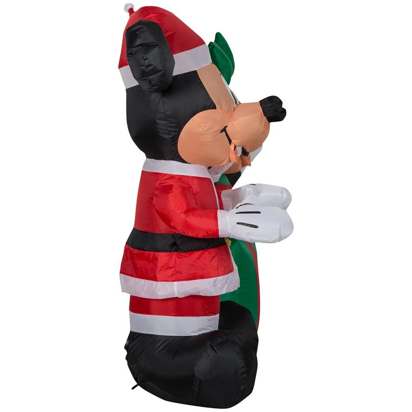 4 Ft. Airblown Blowup Inflatable Santa Mickey & Minnie with Built-In Lights Christmas Outdoor Yard Decoration