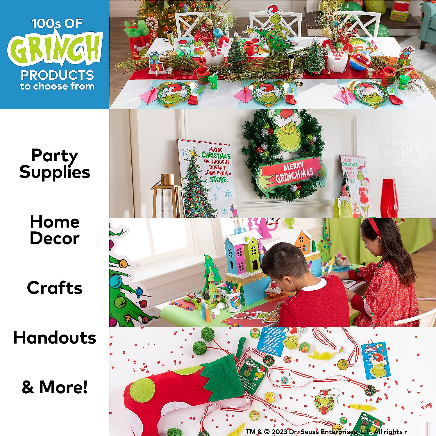 Blow Up Inflatable Grinch with Stock Giant Outdoor Yard Decoration