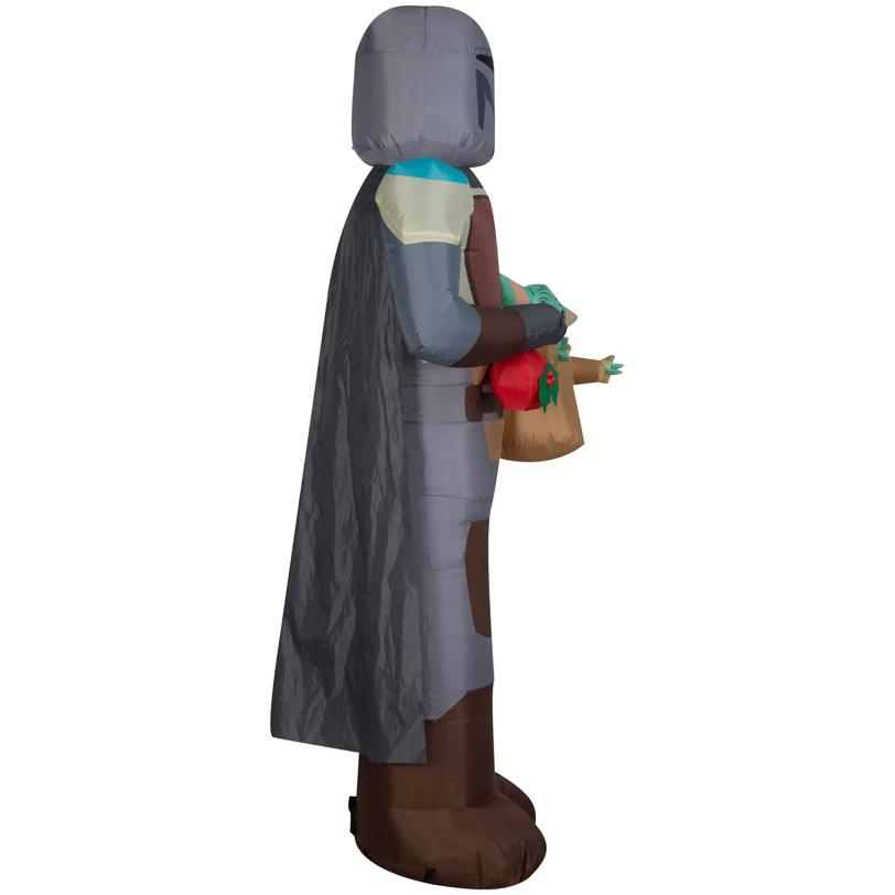 6 Ft. 5" Airblown Inflatable Light-Up Star Wars Mandalorian & Grogu Christmas Yard Decoration