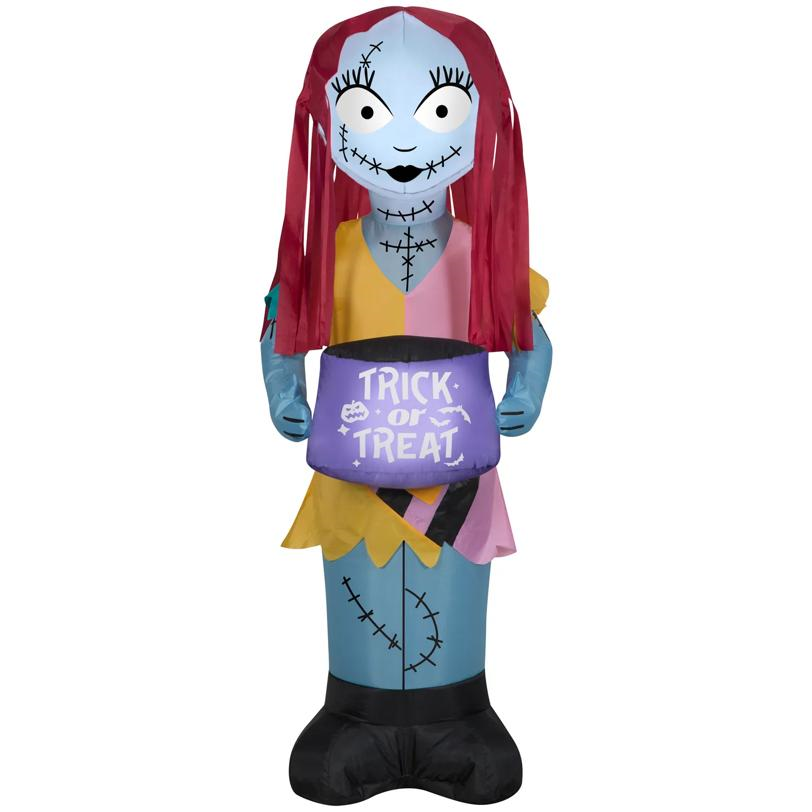 42"Airblown Blowup Inflatable Nightmare Before Christmas Sally with Treat Sack Halloween Outdoor Yard Decoration