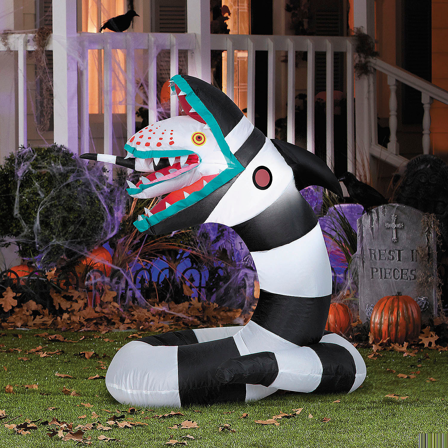 36" Airblown Inflatable Beetlejuice Sandworm Halloween Outdoor Yard Decoration