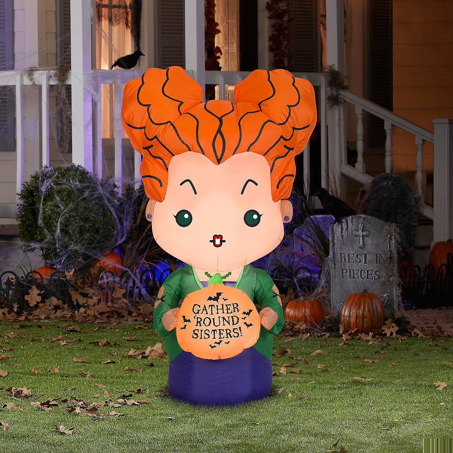 42"Airblown Blowup Inflatable Hocus Pocus Winifred Halloween Outdoor Yard Decoration