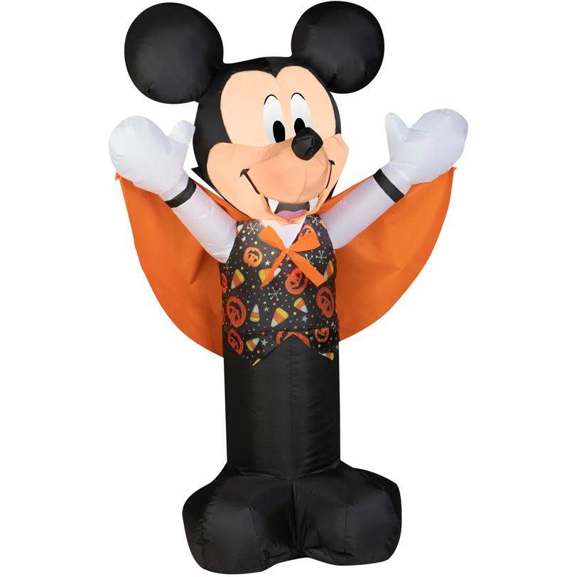 42"Airblown Blowup Inflatable Vampire Mickey with Candy Toss Vest Halloween Outdoor Yard Decoration