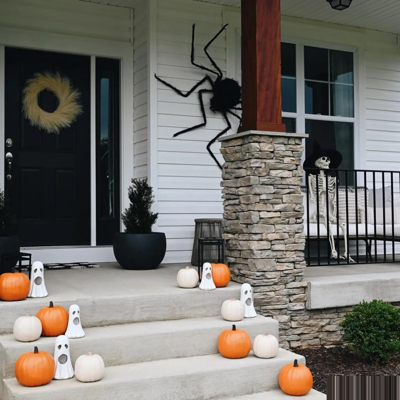 SPIDER BLACK FURRY 80 INCHES