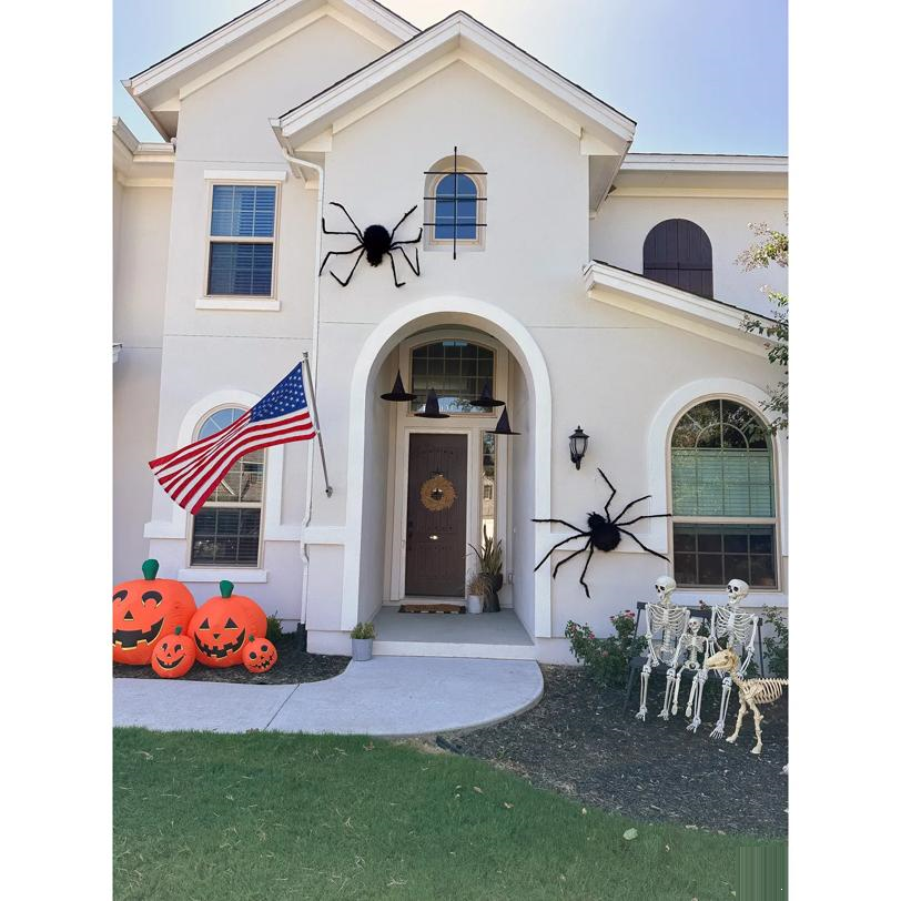 SPIDER BLACK FURRY 80 INCHES