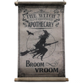 Broom Vroom Canvas Hanging Sign Halloween Decoration 26"