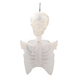 12 1/4" Light-Up Hanging Skeleton Torso with Fire Flashing Halloween Decoration