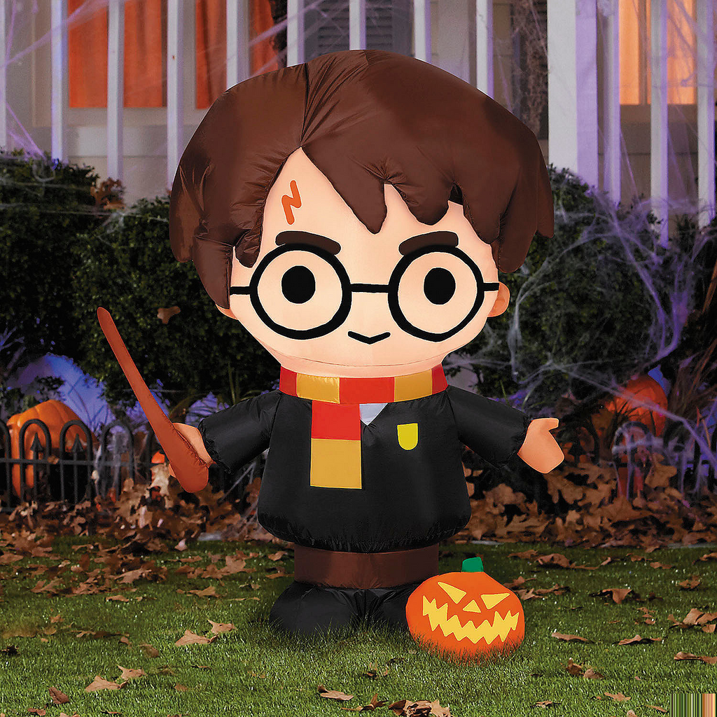 38" Airblown Inflatable Harry Potter Harry Potter with Jack-O'-Lantern Halloween Outdoor Yard Decoration