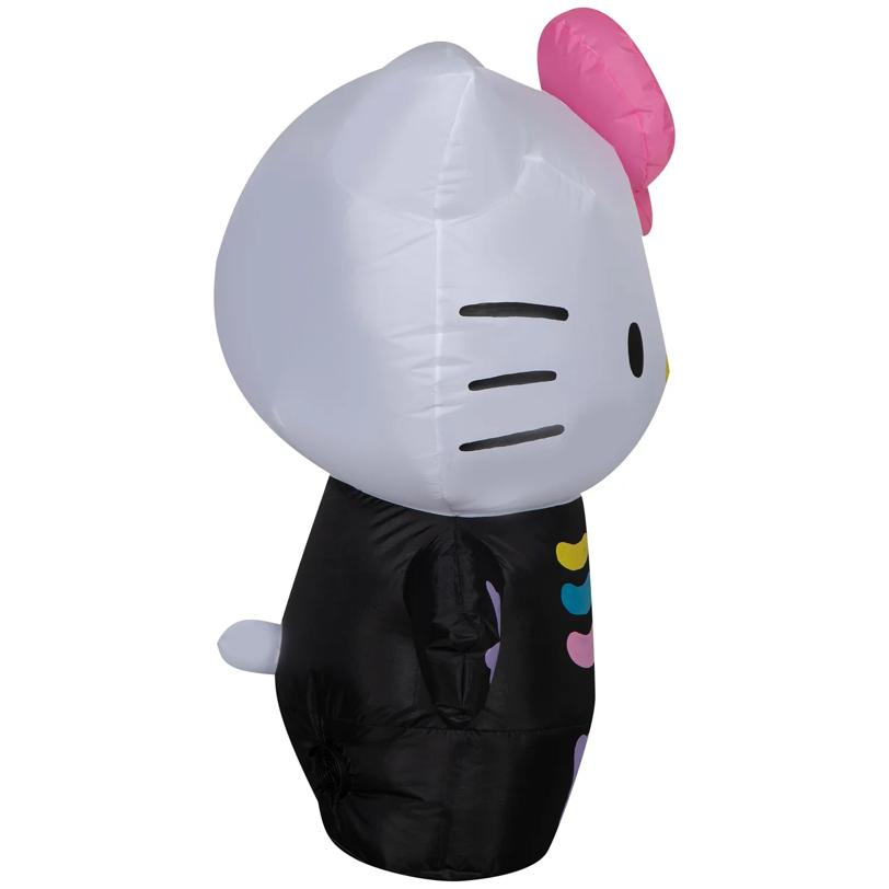 35"Airblown Blowup Inflatable Hello Kitty Neon Skeleton Halloween Outdoor Yard Decoration
