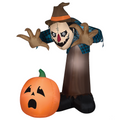 Airblown Inflatable Giant Hunched Scarecrow w/LED Animated Halloween Yard Decor 90"