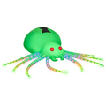 9 Ft. 5" Airblown Inflatable Light-Up Rainbow Wave Lightshow Green Spider Halloween Decoration