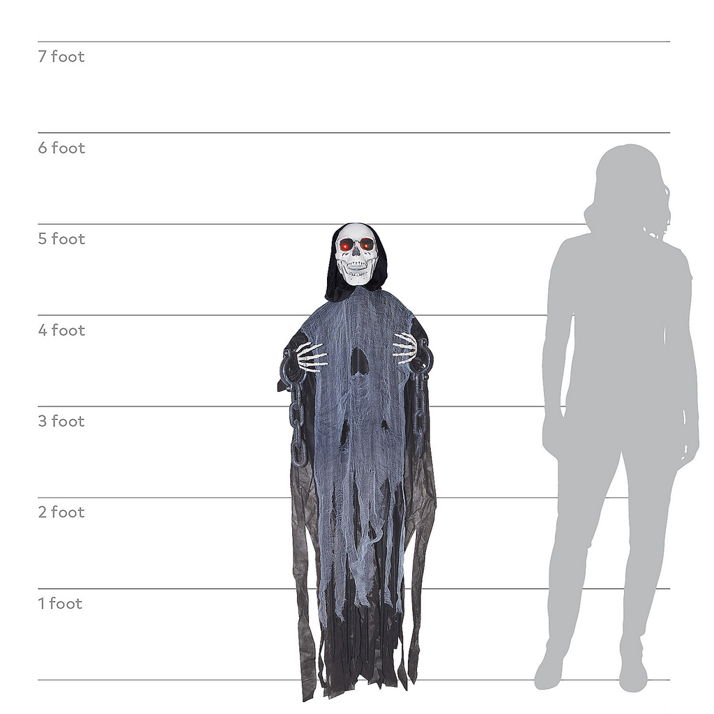 Ghost Skeleton In Chains Animated