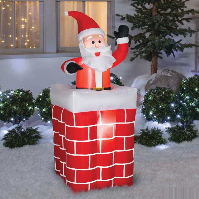 Airblown Santa Chimney Inflatable