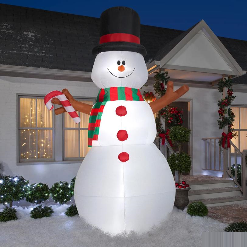 Blow Up Inflatable Swiveling Snowman Outdoor Yard Decoration