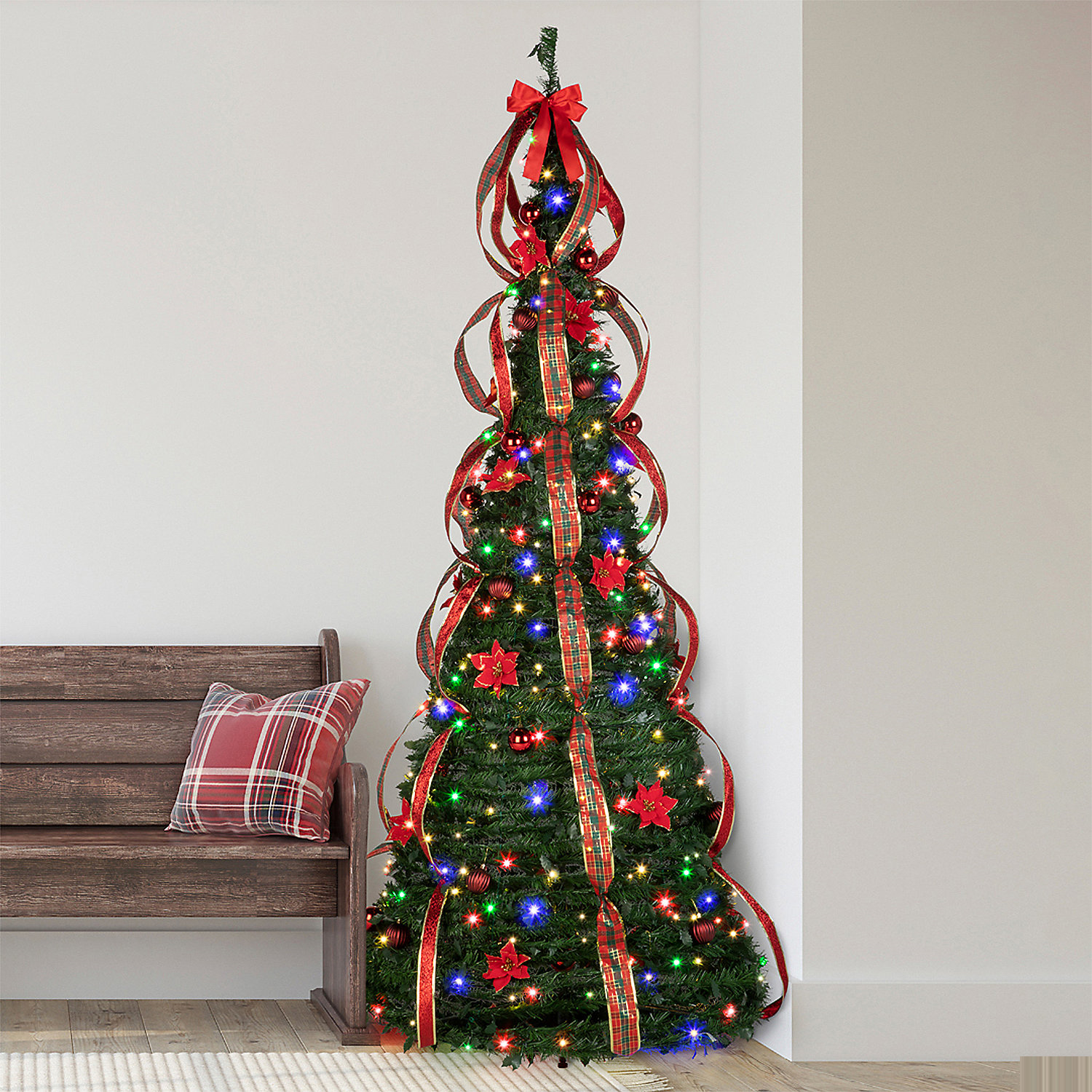 Christmas Tree SimpliciTree™ 7.5 Ft. with Multicolored Lights