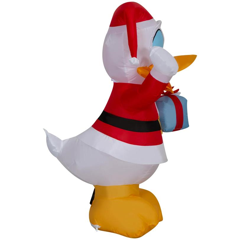 42" Airblown Blowup Inflatable Santa Donald Duck with Built-In Lights Christmas Outdoor Yard Decoration