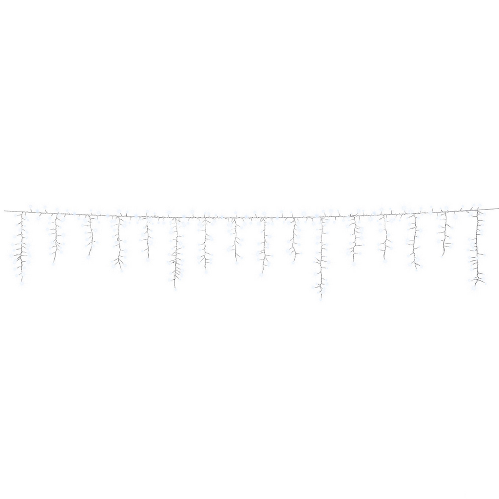 Lightshow Strands of MagicT Tangle-Free Cool White LED Light Icicle String Christmas Outdoor Yard Decoration 10 Ft.